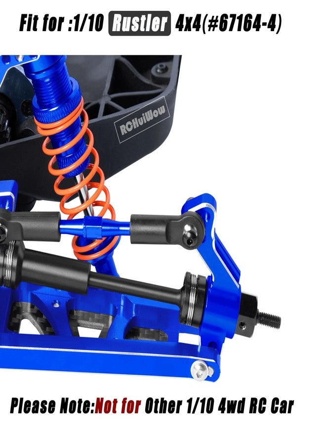 قطع غيار RCHuiWow RC المُحسّنة لسيارة Rustler 4x4 4WD بمقياس 1/10 (رقم 67164-4): عمود نقل الحركة، أذرع التعليق، كتل التوجيه، كتلة الكاستر، حوامل المحور الخلفي، أبراج امتصاص الصدمات، كتلة التوجيه، لون أزرق داكن - Image 2